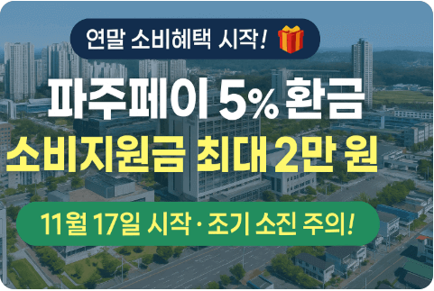 2025 파주 소비지원금 5% 페이백 지급기간